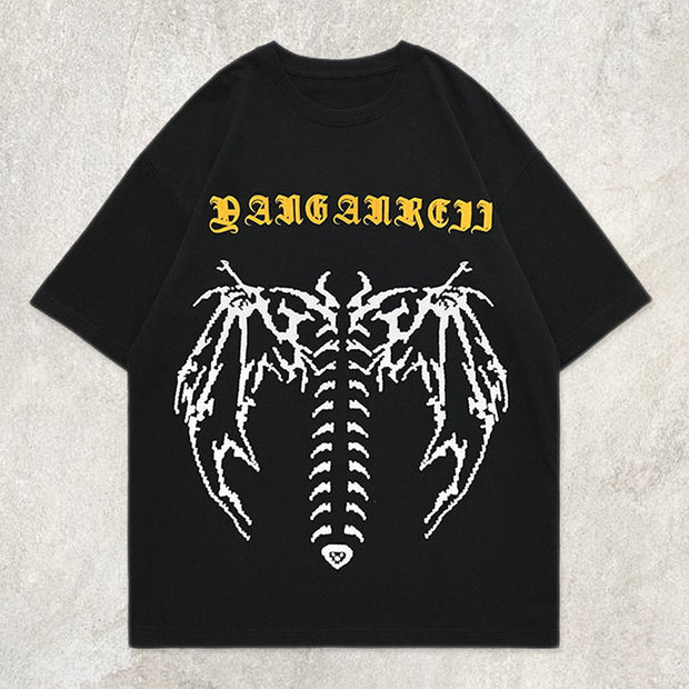 Deformation Graphic Solid Color Tee