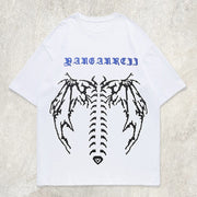 Deformation Graphic Solid Color Tee