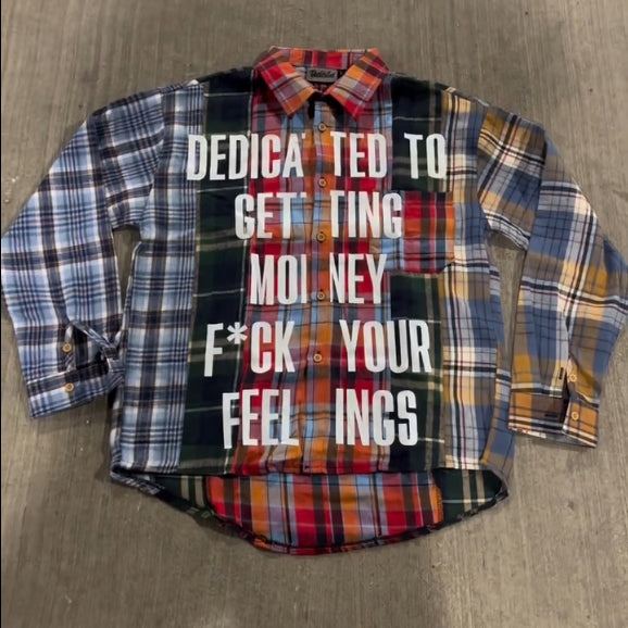 Colorful Plaid Vintage Stitching College Flannel Shirt