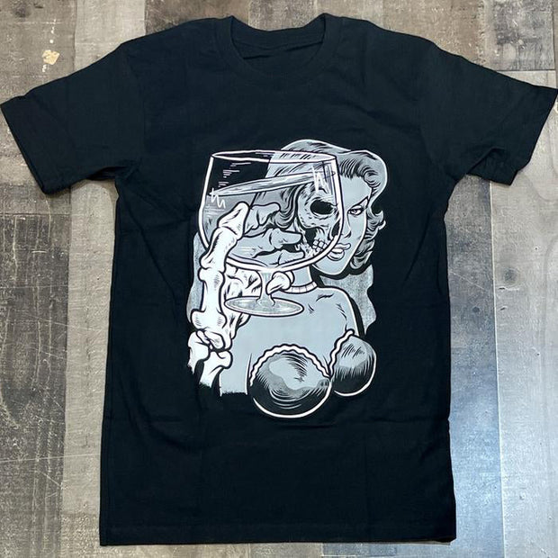 Fashion round neck print short sleeve T-shirt