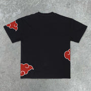 Trendy retro cloud print street T-shirt