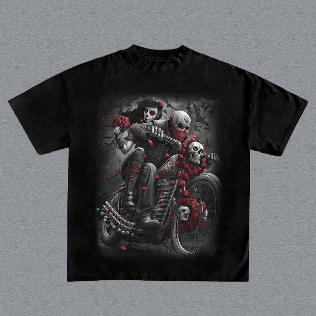 Casual Vintage Print Short Sleeve T-Shirt