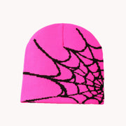 Spider web Y2K jacquard hat for men and women