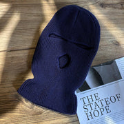 Autumn and winter warm hood solid color personality funny knitted woolen hat
