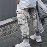 Overalls men's autumn and winter new sports and leisure multi-pocket hip-hop high street trousers men
