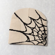 Spider web Y2K jacquard hat for men and women