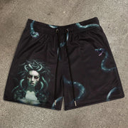 Tide brand retro print mesh shorts