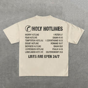 Holy Hotlines Print Short Sleeve T-shirt