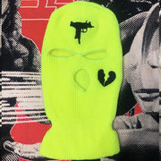 Broken heart street three-hole cap ski mask hat
