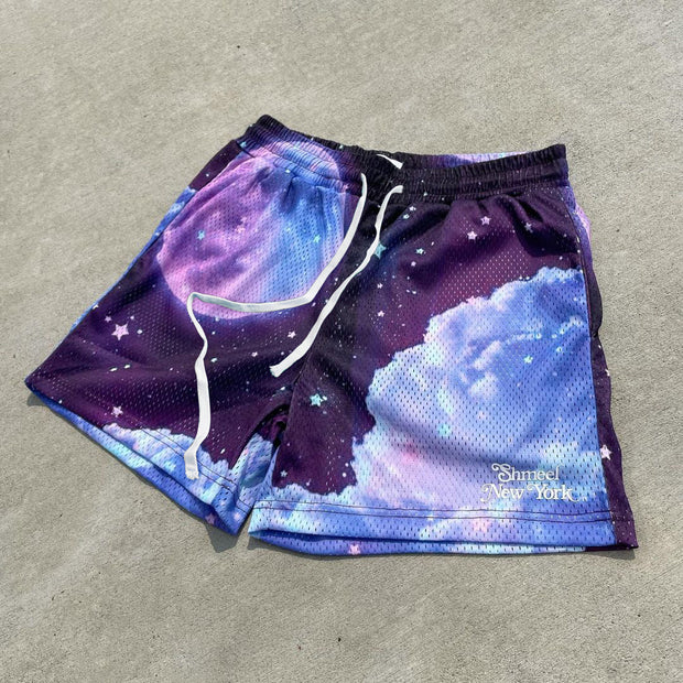 Retro Hip Hop Fashion Street Mesh Shorts