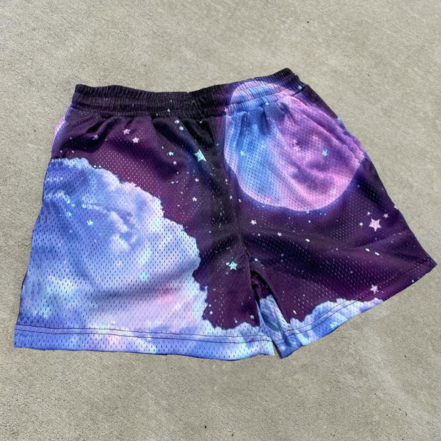 Retro Hip Hop Fashion Street Mesh Shorts