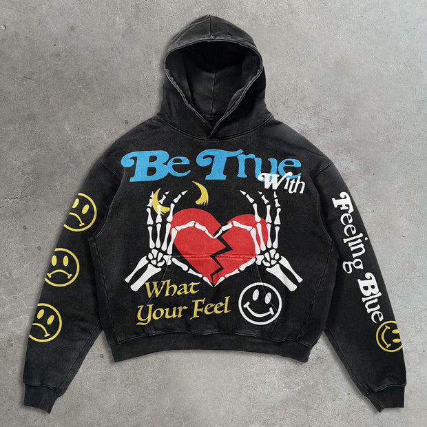 Broken Heart Casual Street Hoodie