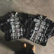 Colorful Plaid Vintage Stitching College Flannel Shirt