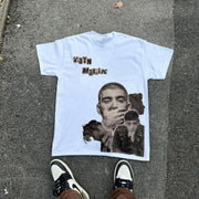 Fashion Singer Printed Crew Neck T-Shirt