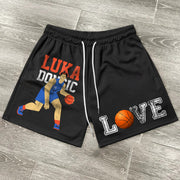 Trendy casual retro street sports shorts