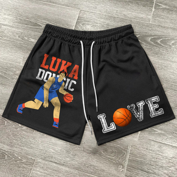 Trendy casual retro street sports shorts