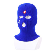 Balaclava three-hole hat outdoor riding headgear knitted warm ski mask