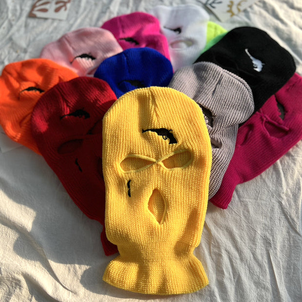 Funny CS Embroidered Knit Hat Headgear