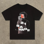 Savage holy sword printed T-shirt