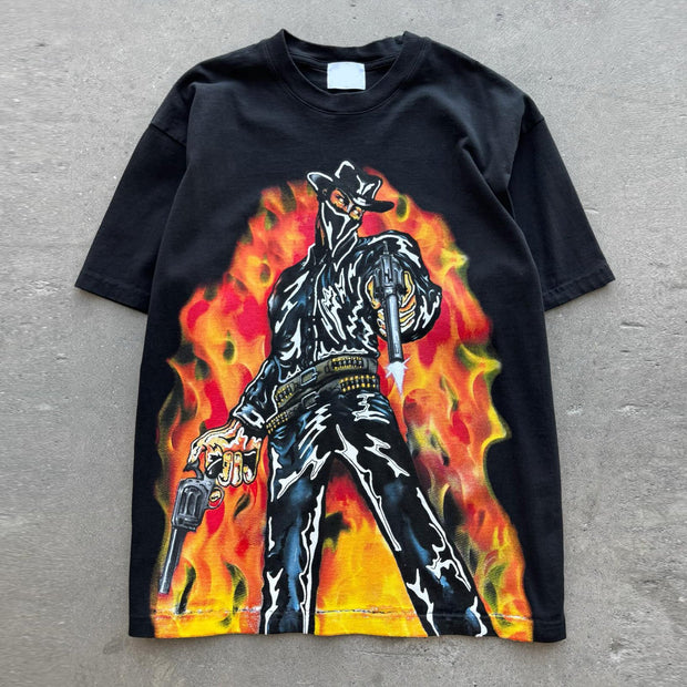 Stylish Retro Skull Print T-Shirt