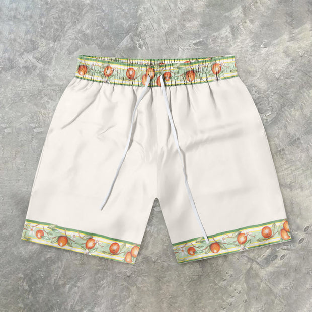 Orange Art Shorts