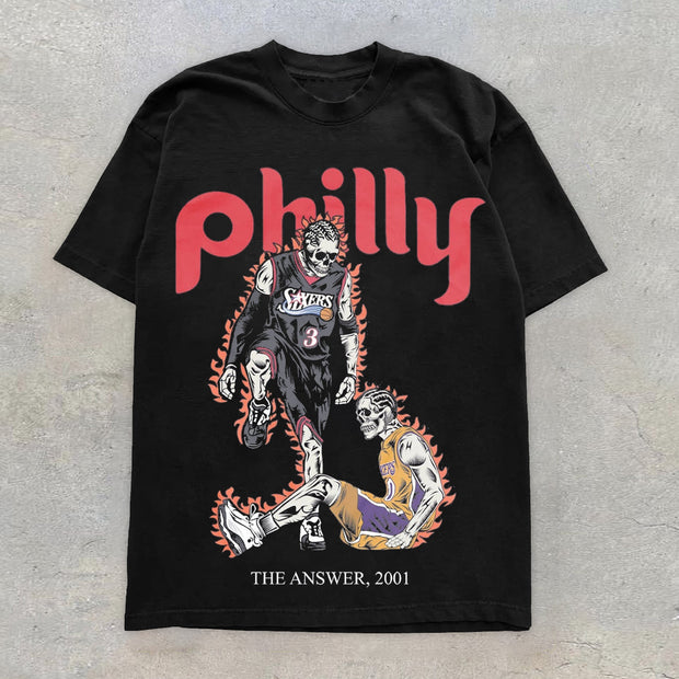 Fashionable Personalized Print Skull Sports T-Shirt