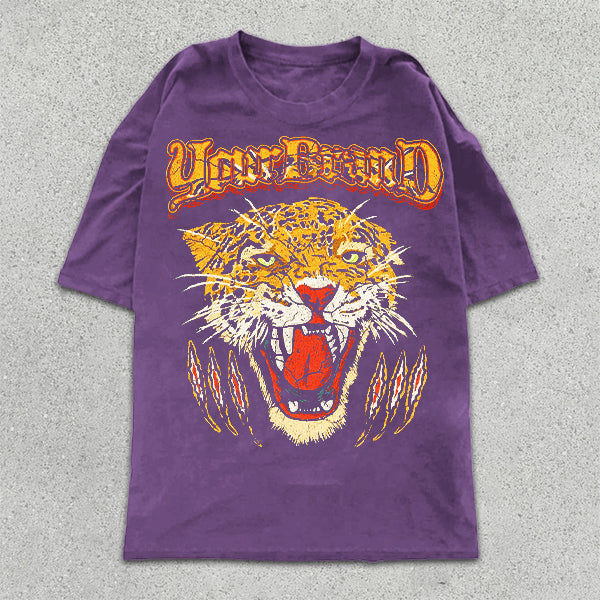 Cheetah Graphic Print Short Sleeve T-Shirt