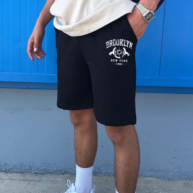 Brooklyn Print Elastic Shorts