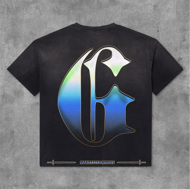 Rock Guitarist Print Short Sleeve T-Shirt