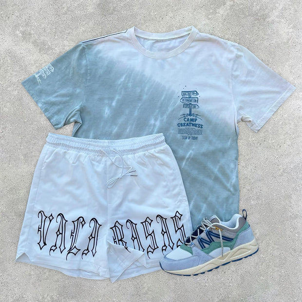 Fashion Casual Tie-Dye T-Shirt Printed Shorts Two-Piece Set