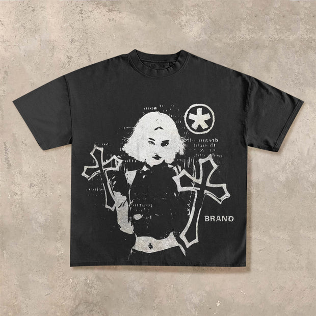 Fashionable personalized printed round neck T-shirt