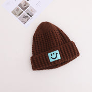 Black retro smiling men and women warm knitted hats