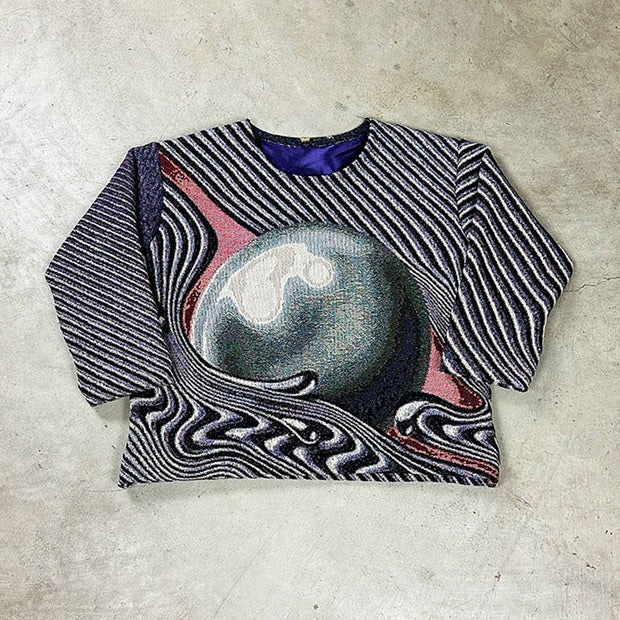 Fashion Album Print Long Sleeve Sweatshirt