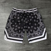 Street style cashew flower print beach shorts