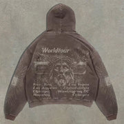 Vintage Religious Oversized Hoodie