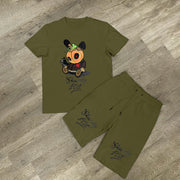 Personality Cartoon Casual Short Sleeve Suit