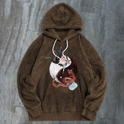 Retro Trend Street Hip Hop Plush Hoodies