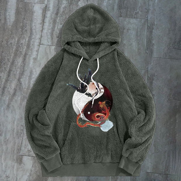 Retro Trend Street Hip Hop Plush Hoodies