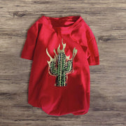 Personalized cactus print T-shirt