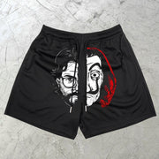 Devil Fashion Pattern Street Mesh Shorts