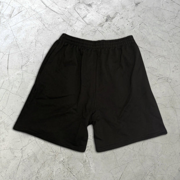 Skull Graphic Print Elastic Shorts