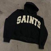 Saints Print Long Sleeve Zipper Hoodies