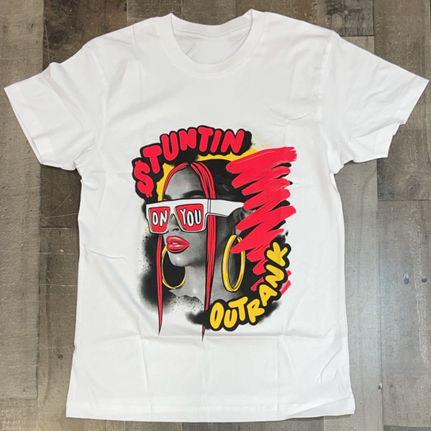 Round neck print personality short-sleeved T-shirt men