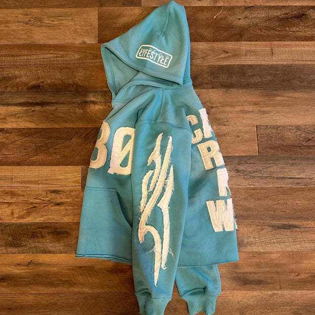 Vintage Gradient Patch Hugh Hoodie