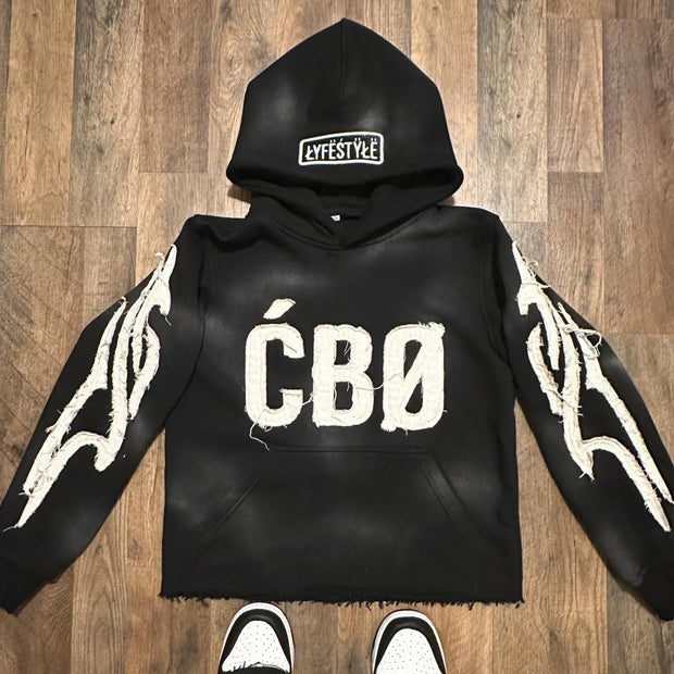 Vintage Gradient Patch Hugh Hoodie