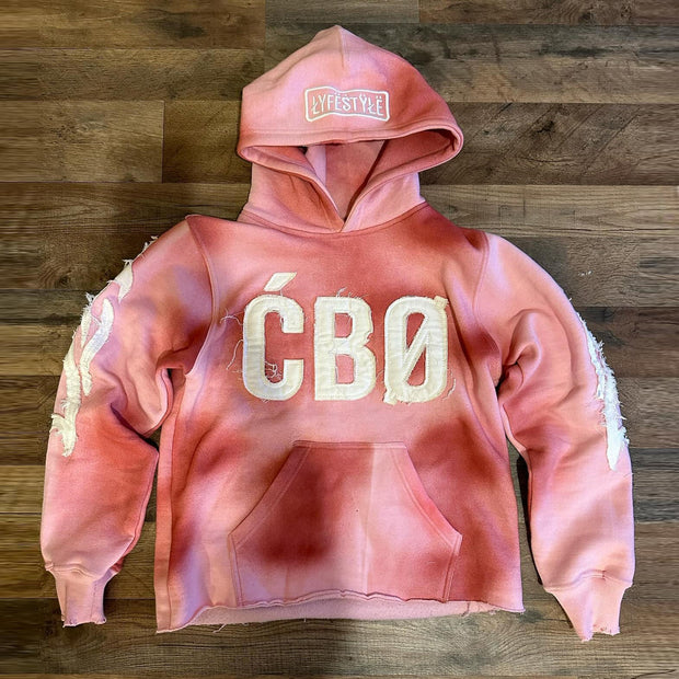 Vintage Gradient Patch Hugh Hoodie