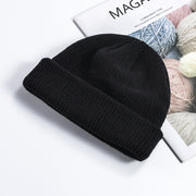 Melon leather hat men's warm short cold hat woolen hat