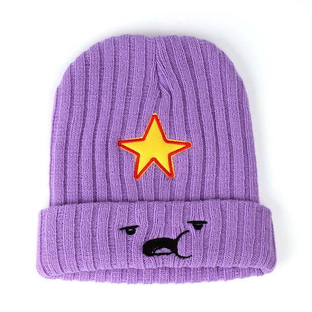 Men's and women's pullover embroidered beanie knitted hat