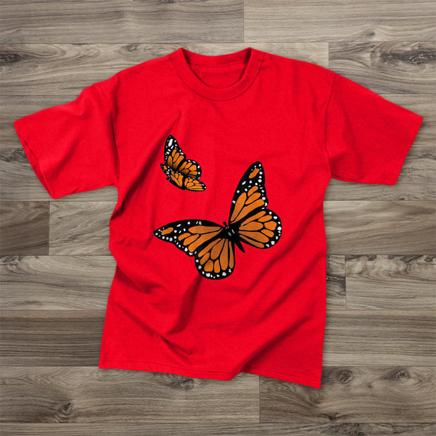 Retro Butterfly Street Short Sleeve T-Shirt