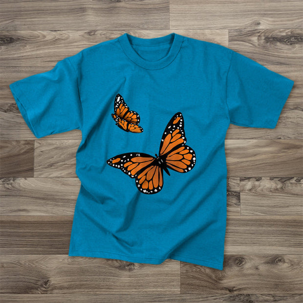 Retro Butterfly Street Short Sleeve T-Shirt